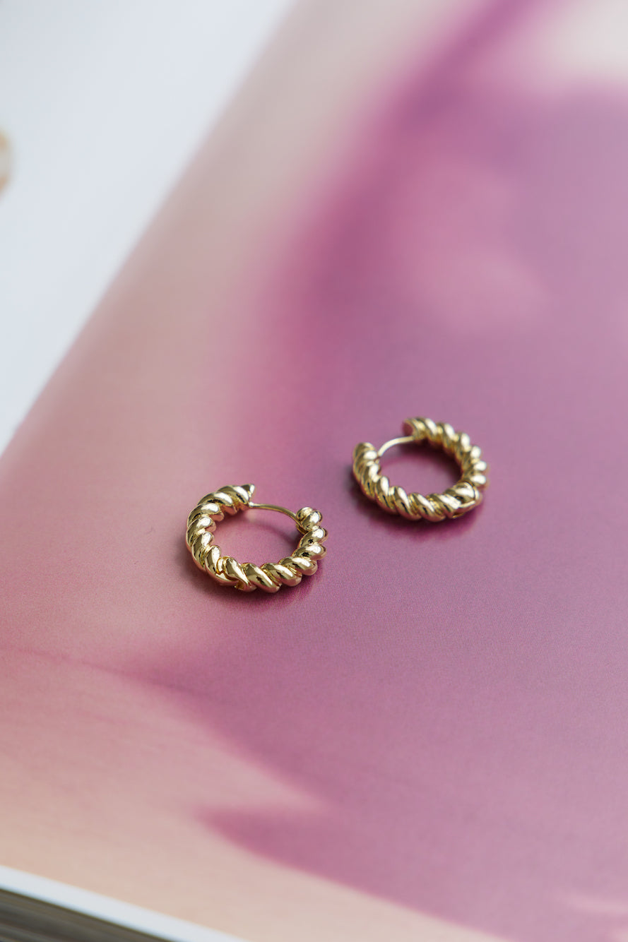 18K guldpläterade Brusörhängen