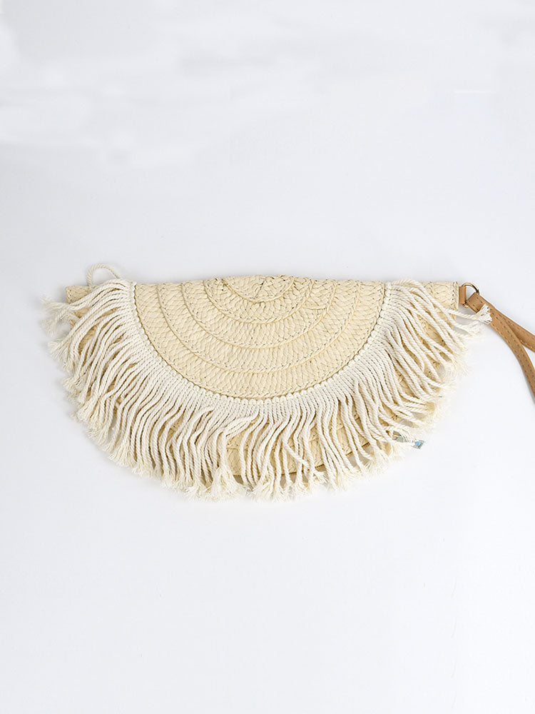 Handwoven Straw Bag: Clutch & Crossbody