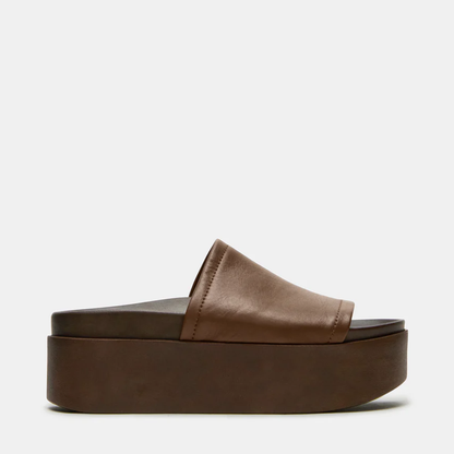Arvinn Leather Platform Slides