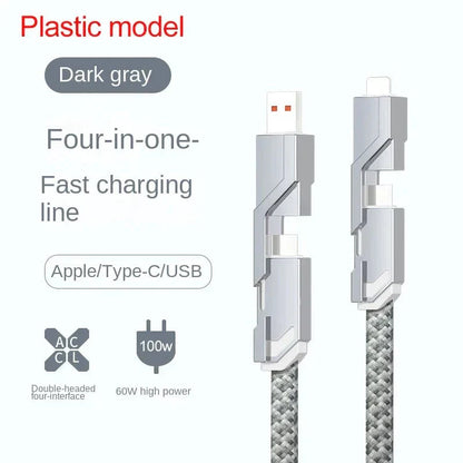 4-in-1 USB C Lightning Cable (2M): Fast Charging & Data Sync