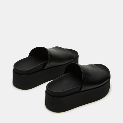 Arvinn Leather Platform Slides