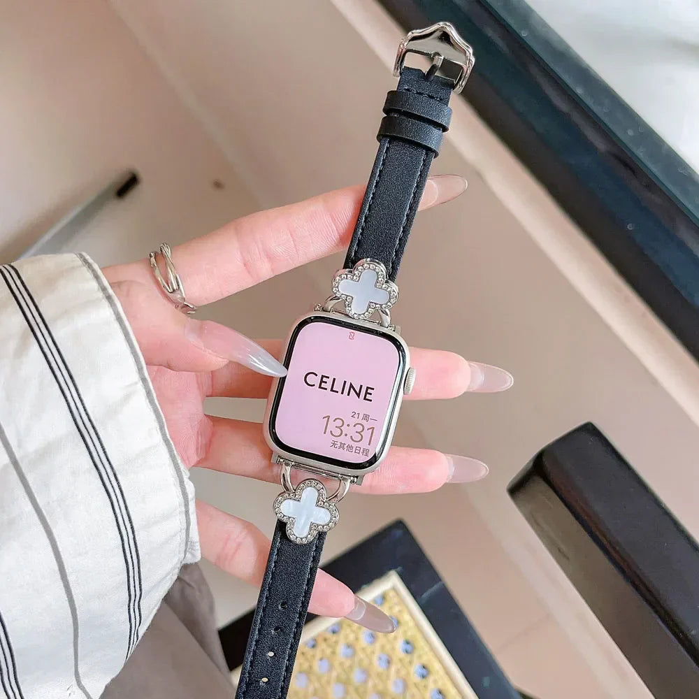 Metal Leather Strap for Apple Watch