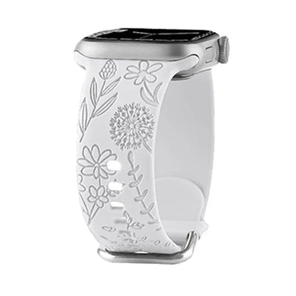 Floral Silicone Strap for Apple Watch