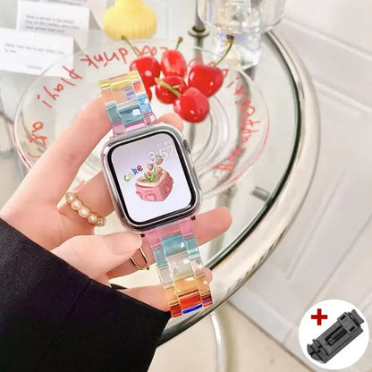 Resin Rainbow Strap for Apple Watch Series