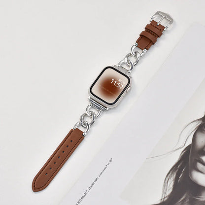 Metal Leather Strap For Apple Watch