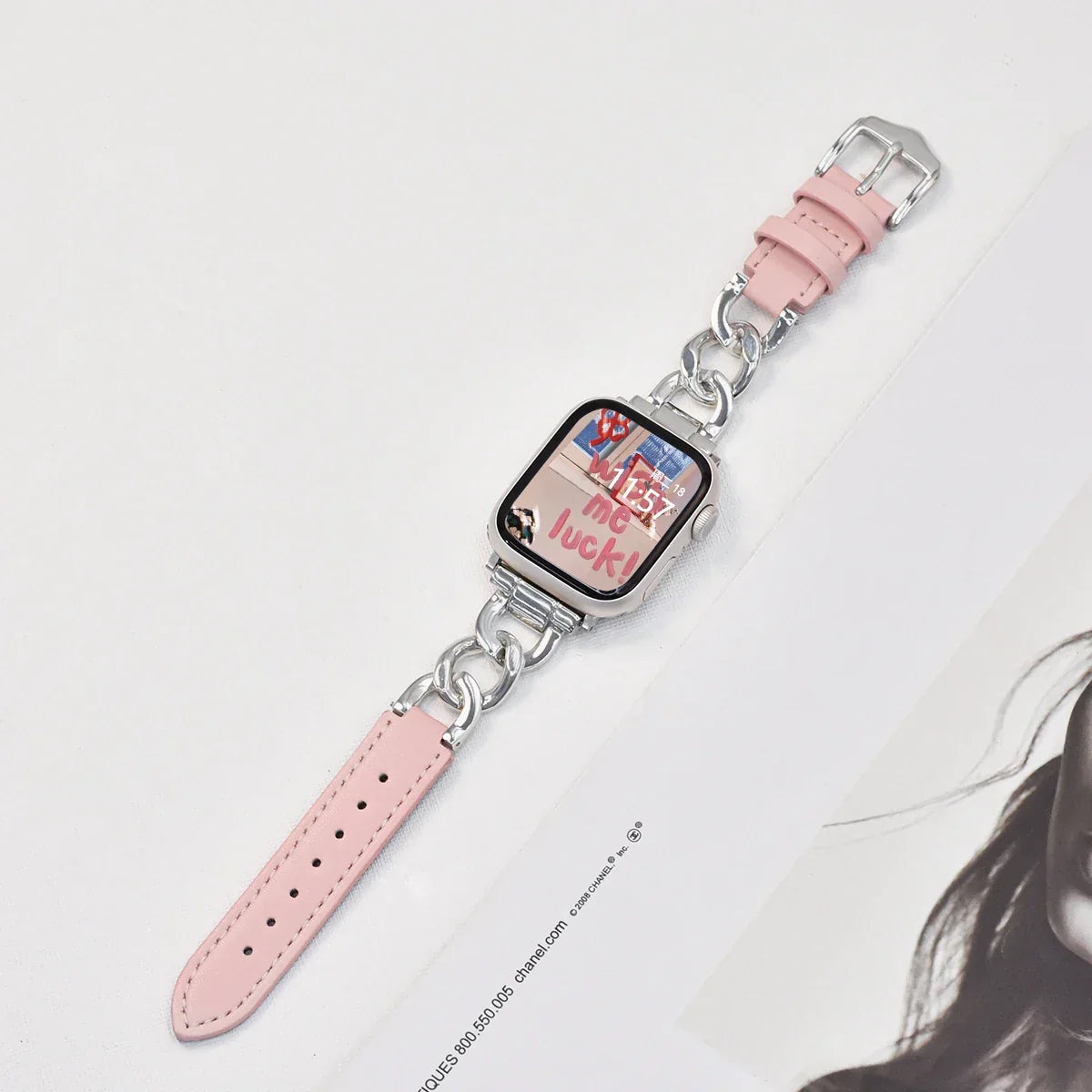 Metal Leather Strap For Apple Watch