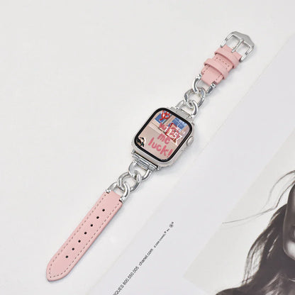 Metal Leather Strap For Apple Watch