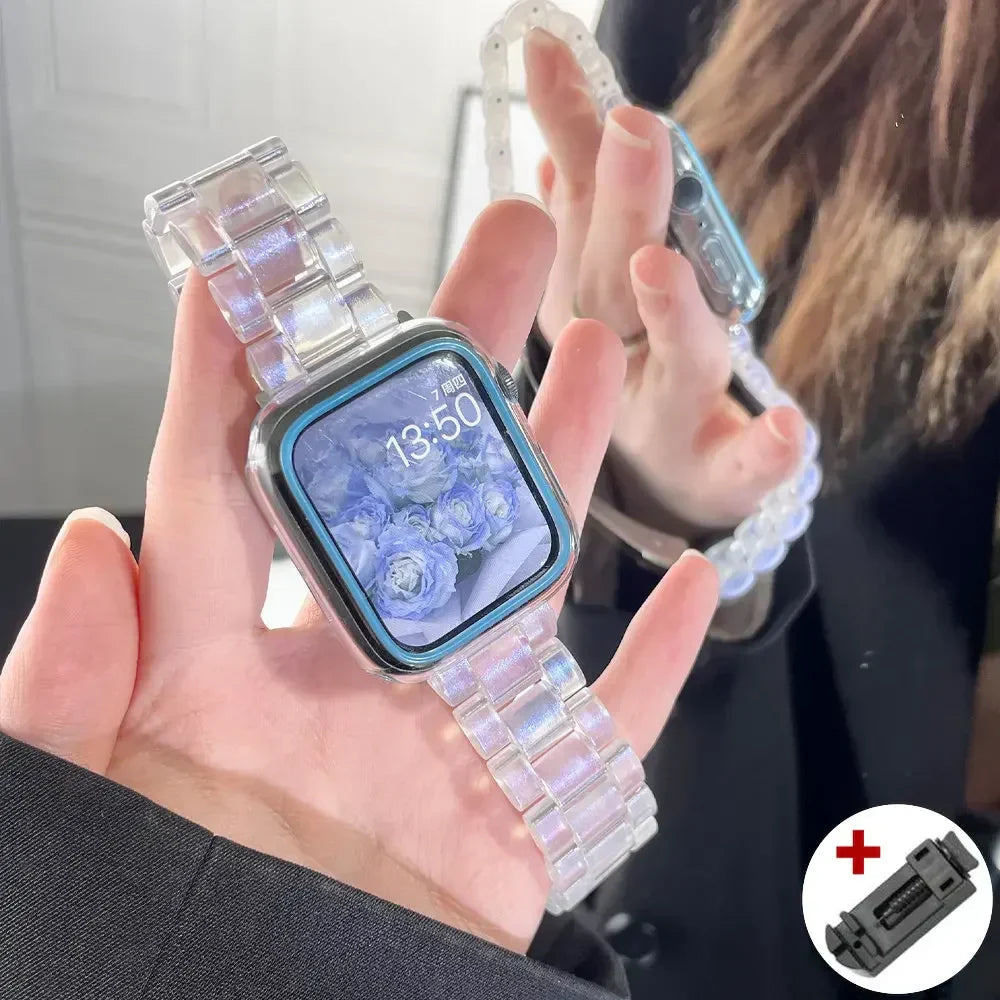 Resin Rainbow Strap for Apple Watch Series