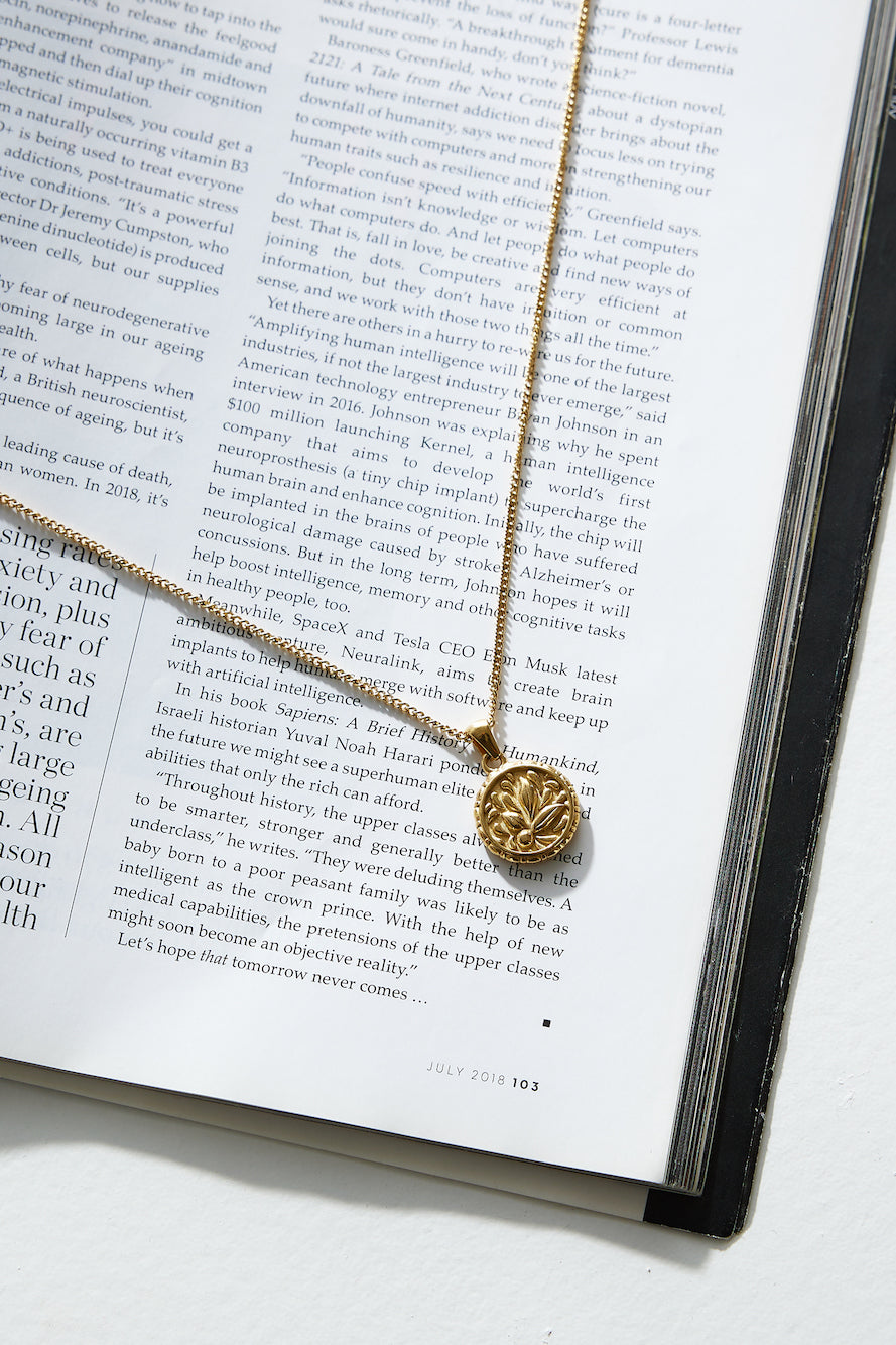 18K Gold Plated Royal Fern Necklace