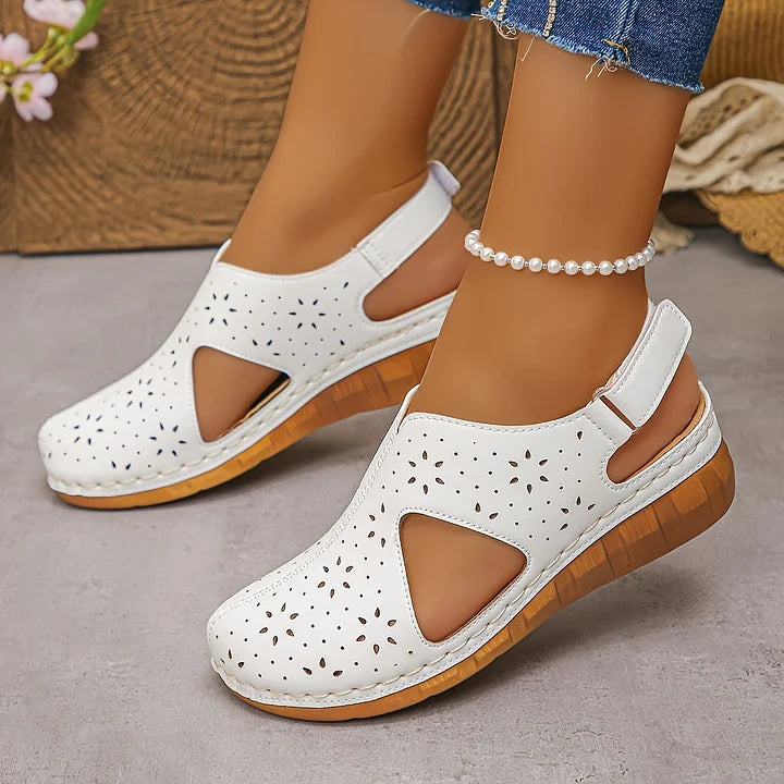Breathable Cutout Comfort Wedge Sandals