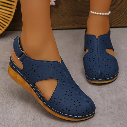 Breathable Cutout Comfort Wedge Sandals