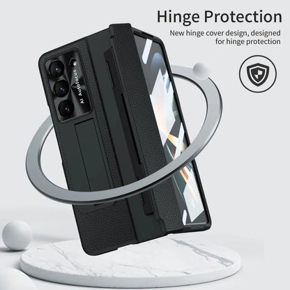 BEIPHONE™｜Plating Leather Stand Case for Samsung Galaxy Z Fold 6