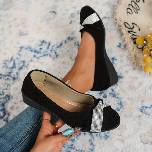 Women’s Lightweight Rhinestone Wedge Shoes
