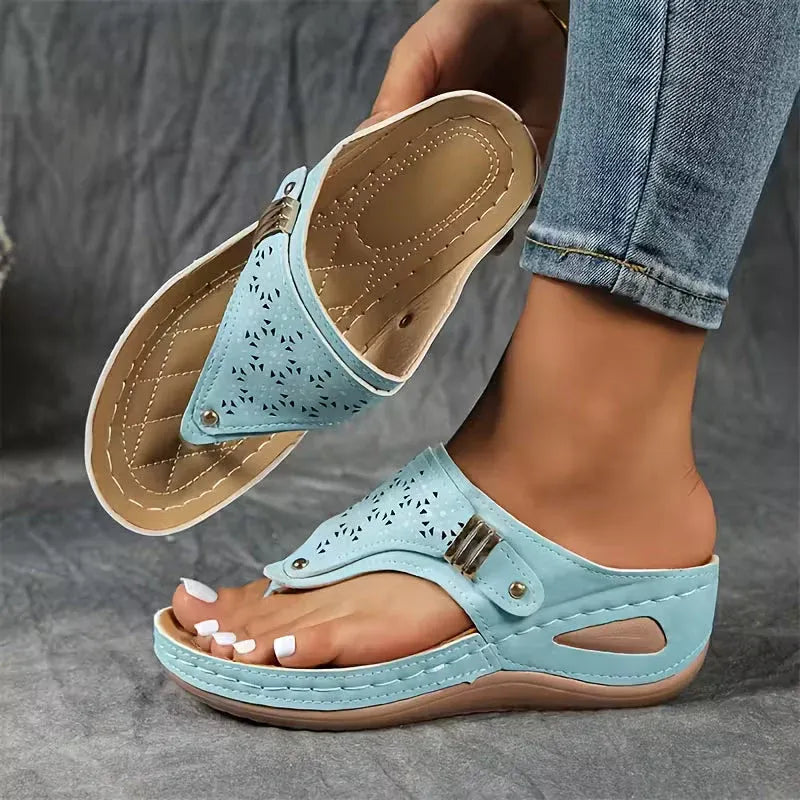Comfort Cutout Thong Sandals
