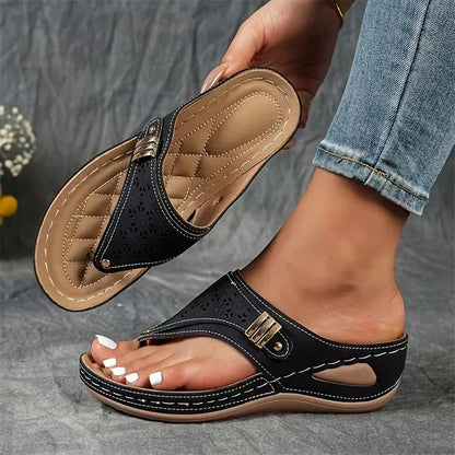 Comfort Cutout Thong Sandals