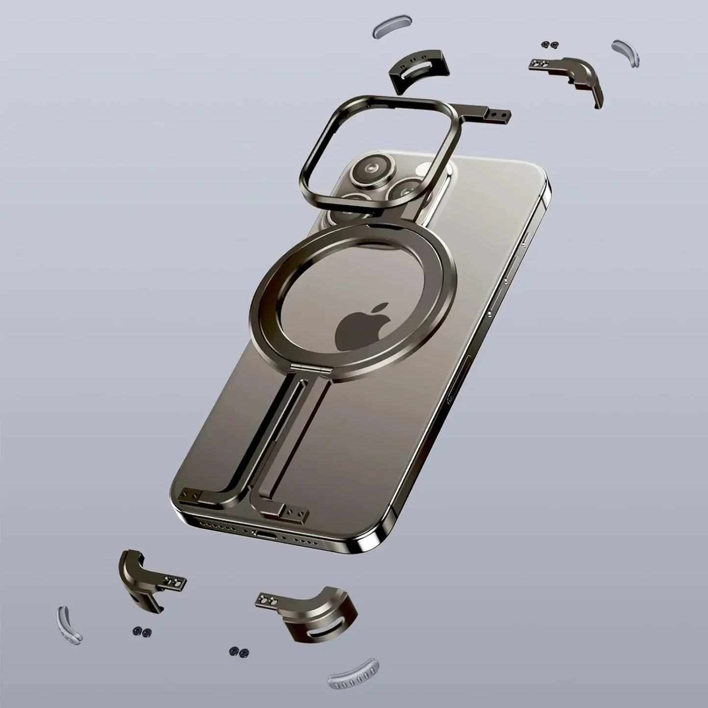 Natural Titanium Frameless Case for iPhone