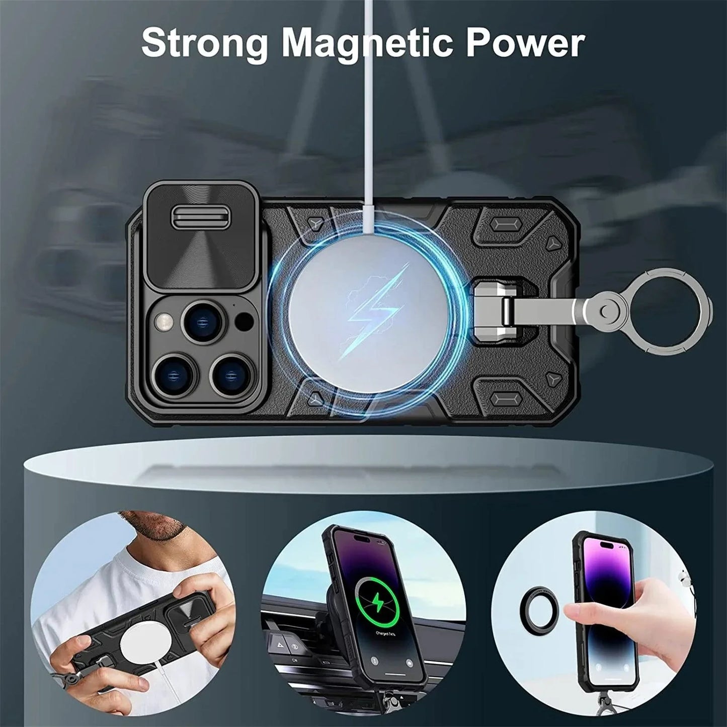 Premium Magnetic Armor pro case for iPhone